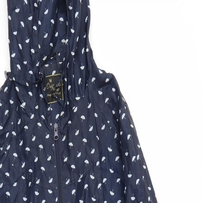 ORIGANALS  Womens Blue Polka Dot  Jacket Coat Size 14