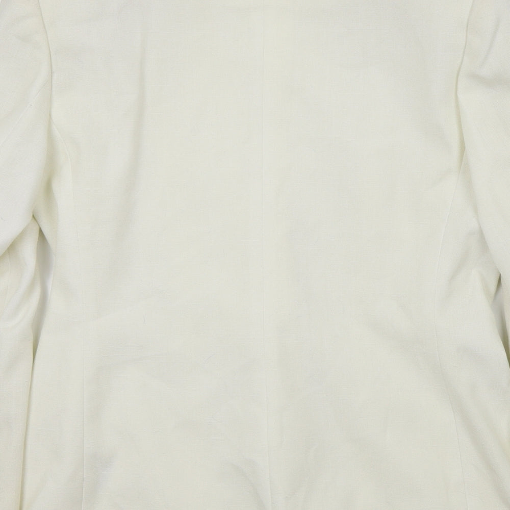 Kasper Womens Beige Colourblock  Jacket Blazer Size 8  - Embroidered