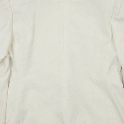 Kasper Womens Beige Colourblock  Jacket Blazer Size 8  - Embroidered