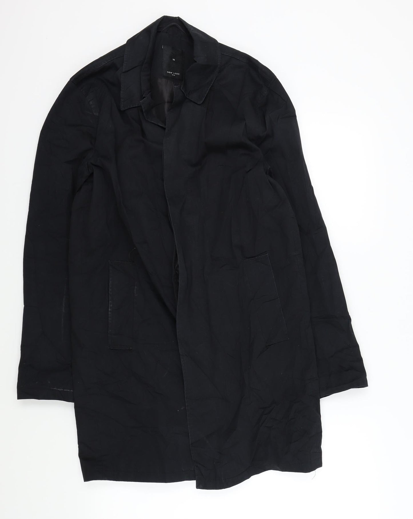 Womens UK Size XS New Look Black Overcoat
