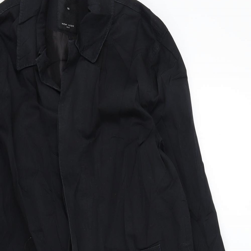 Womens UK Size XS New Look Black Overcoat