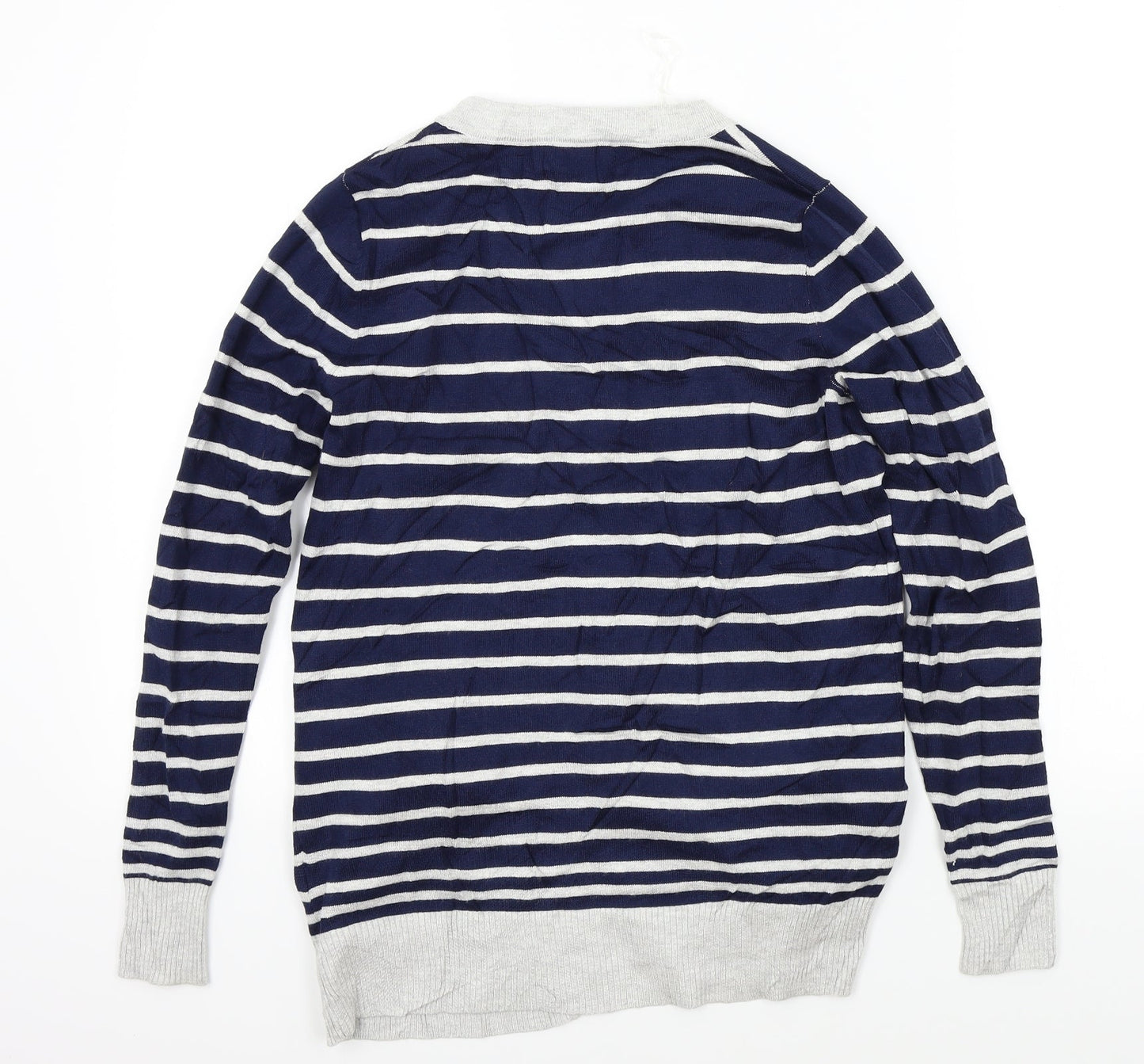InTown Womens Blue Striped  Cardigan Jumper Size S