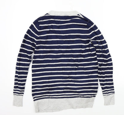 InTown Womens Blue Striped  Cardigan Jumper Size S
