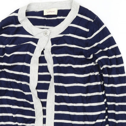 InTown Womens Blue Striped  Cardigan Jumper Size S