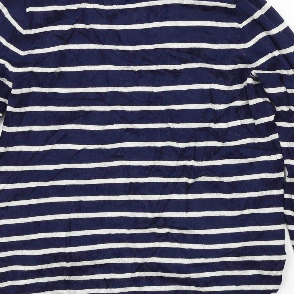 InTown Womens Blue Striped  Cardigan Jumper Size S