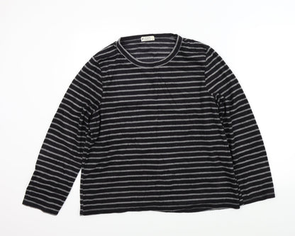 Original Essentials Womens Black Striped  Pullover Jumper Size M
