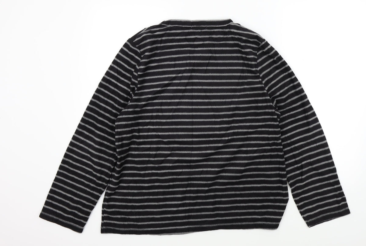 Original Essentials Womens Black Striped  Pullover Jumper Size M