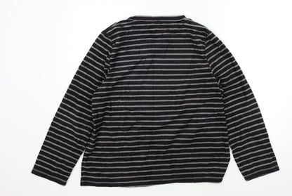 Original Essentials Womens Black Striped  Pullover Jumper Size M