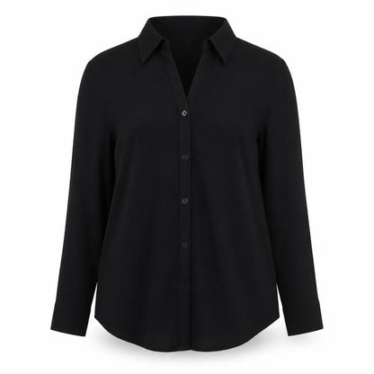 Womens UK Size 12 Dorothy Perkins Black Basic Button-Up