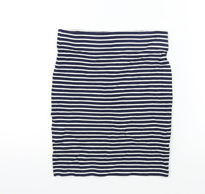 Jack Wills Womens Blue Striped  A-Line Skirt Size 6
