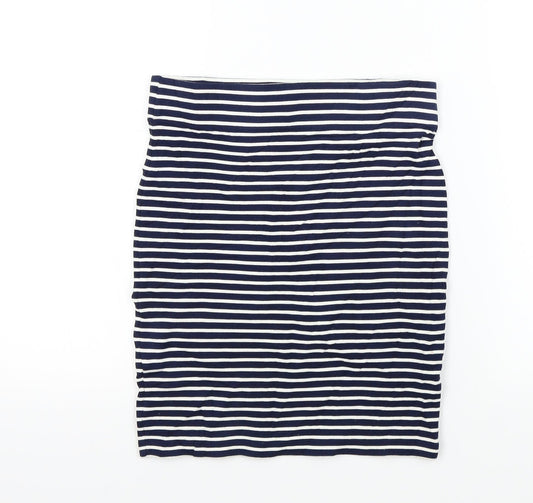 Jack Wills Womens Blue Striped  A-Line Skirt Size 6