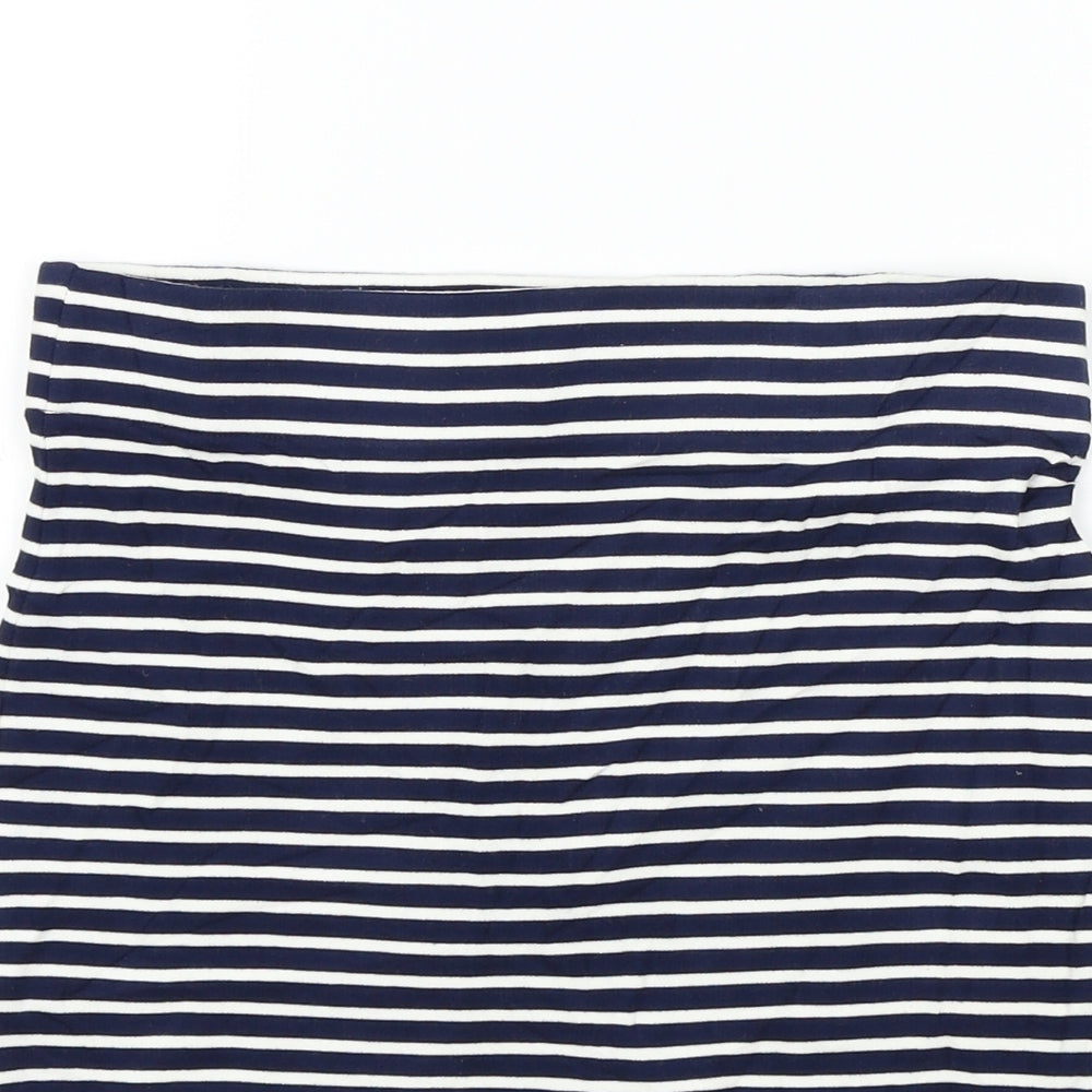 Jack Wills Womens Blue Striped  A-Line Skirt Size 6