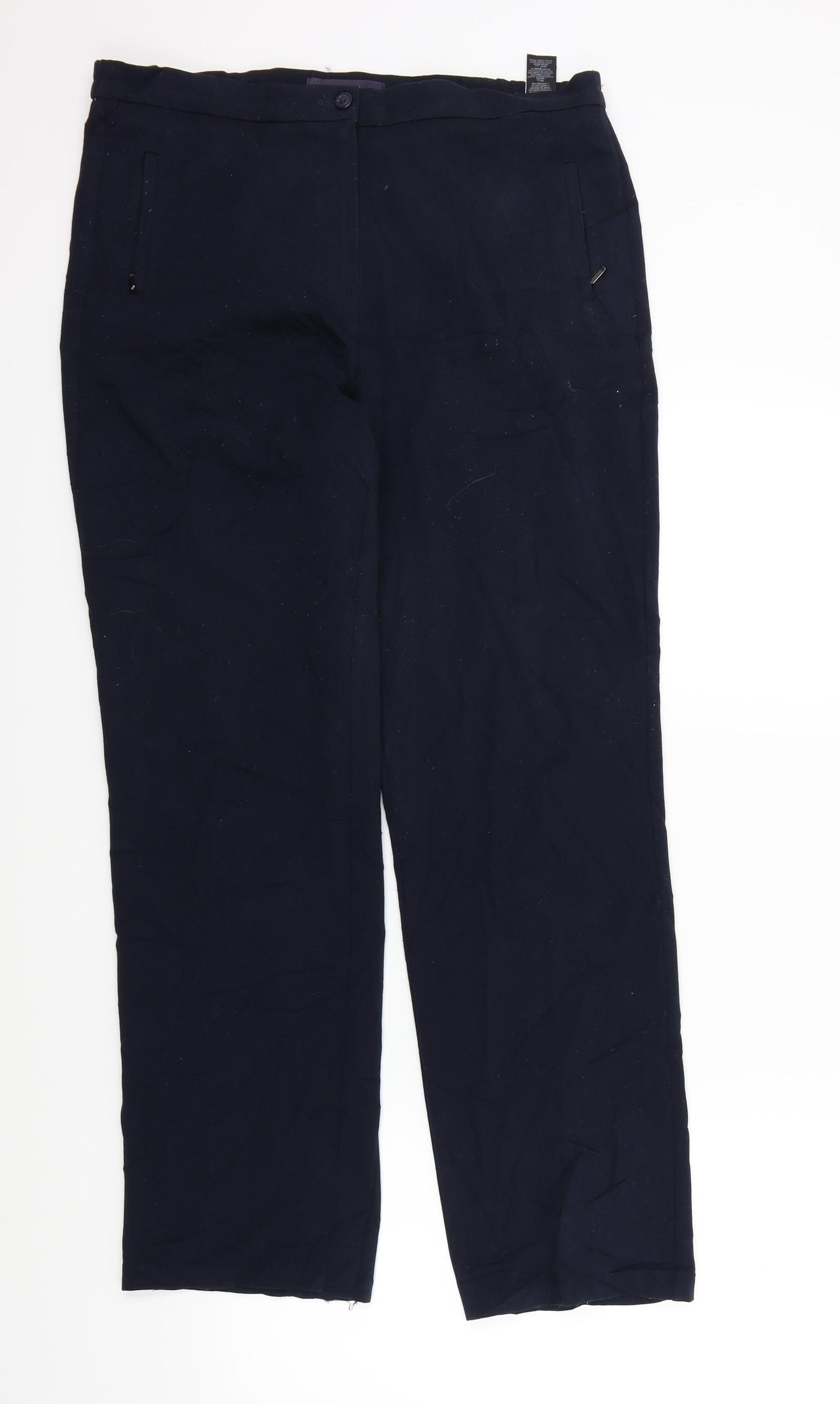 Womens UK Size 12 M&S Regular Fit  Blue Trousers