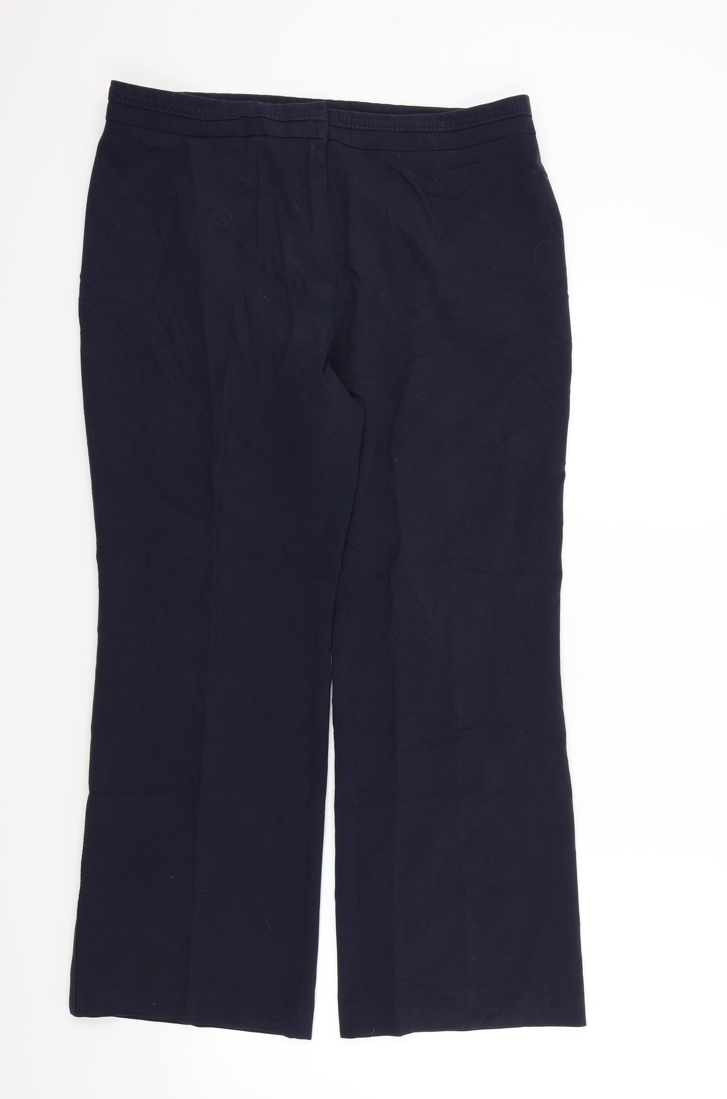 Womens UK Size 16 M&S Regular Fit  Blue Trousers