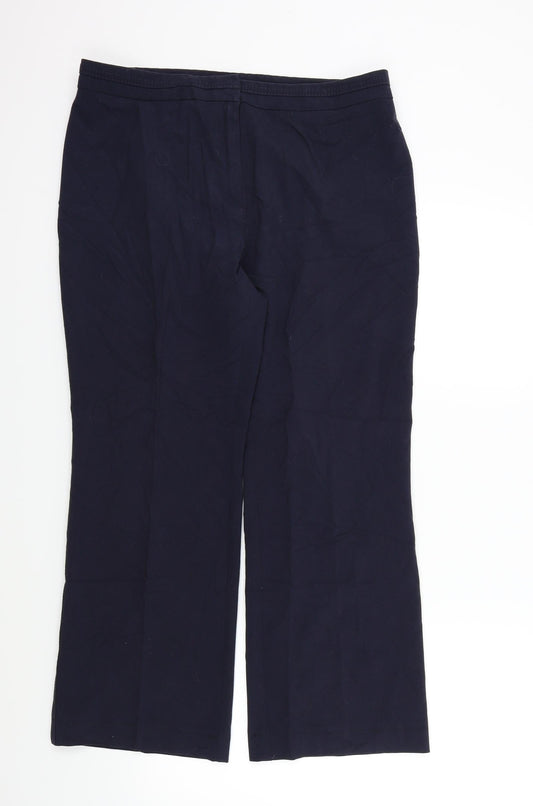 M&S Womens Blue   Trousers  Size 16 L26 in