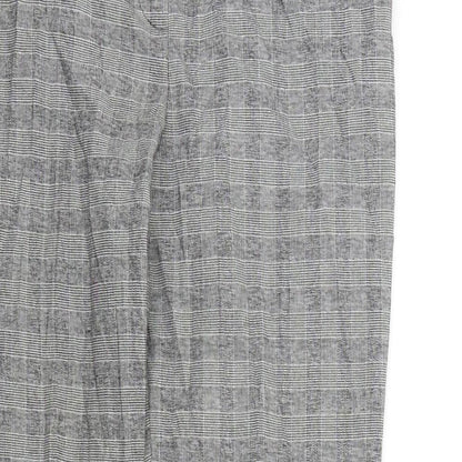 New Look Womens Grey Check  Trousers  Size 10 L25 in