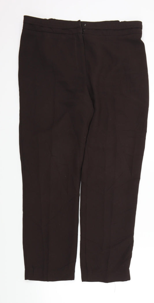 Womens UK Size 16 Reflections Regular Fit  Brown Trousers