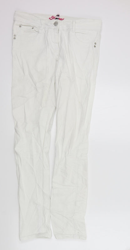 DENIN&CO Womens White   Skinny Jeans Size 10 L31 in