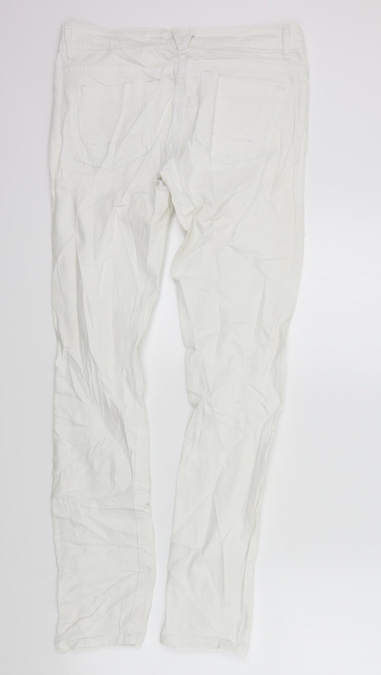 DENIN&CO Womens White   Skinny Jeans Size 10 L31 in
