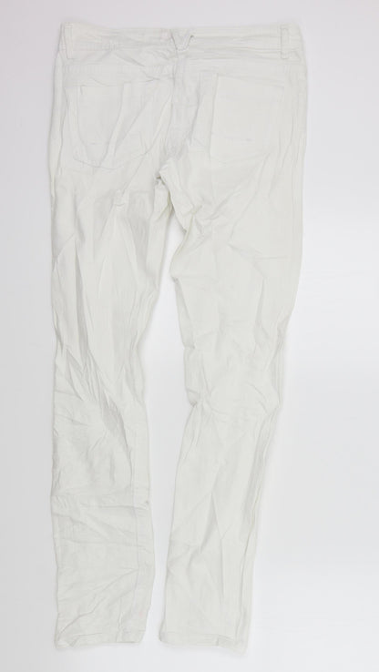 DENIN&CO Womens White   Skinny Jeans Size 10 L31 in