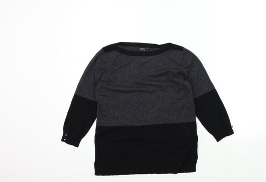 Additional front view of Papaya women’s black jumper, size UK 10