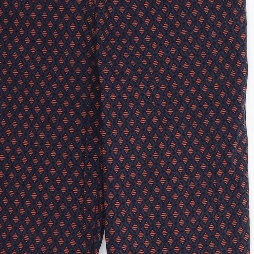 F&F Womens Blue Geometric  Trousers  Size 10 L29 in