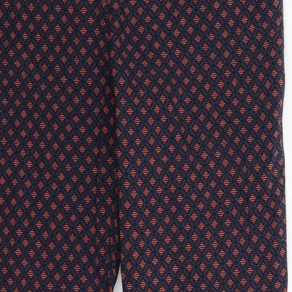 F&F Womens Blue Geometric  Trousers  Size 10 L29 in
