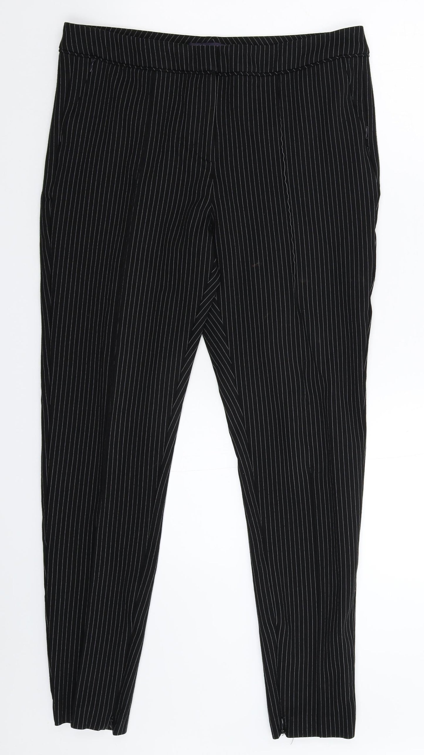 Womens UK Size 14 Marks and Spencer Extra-Slim Fit  Beige Trousers
