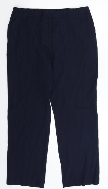 Womens UK Size 14 Papaya Regular Fit  Blue Trousers