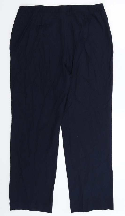 Womens UK Size 14 Papaya Regular Fit  Blue Trousers