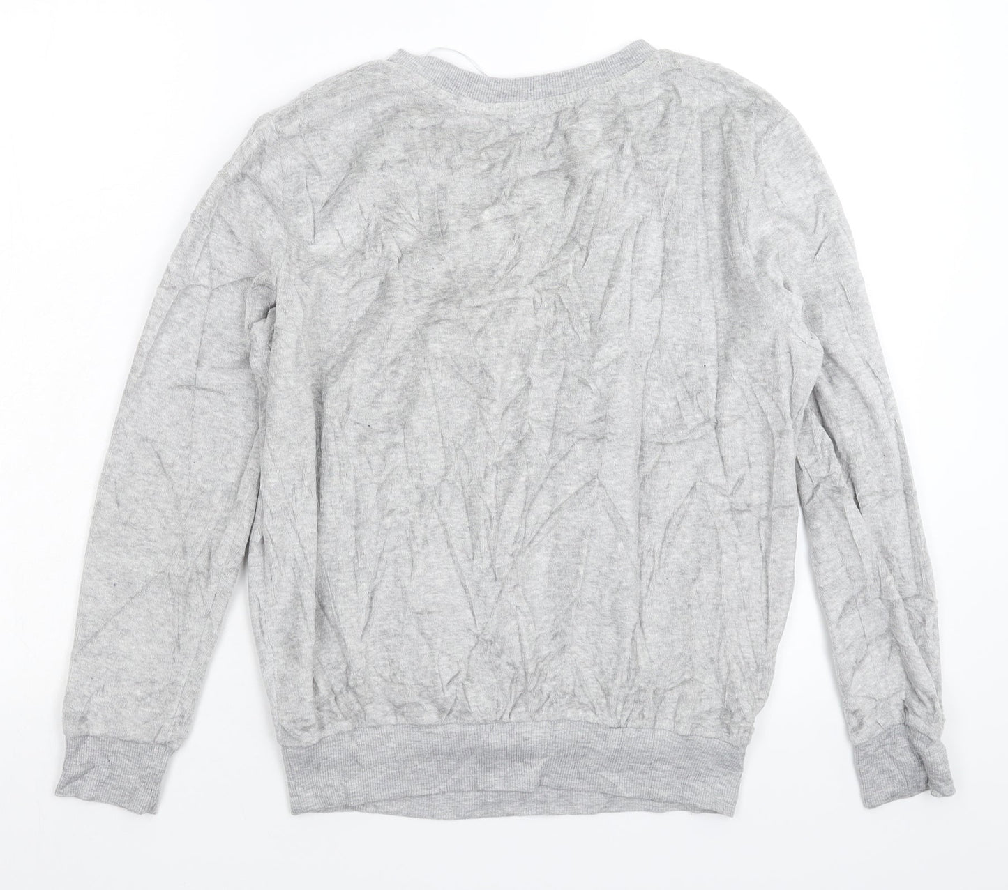 Primark Womens Grey Solid Fleece Top Pyjama Top Size 8  - Looney Tunes