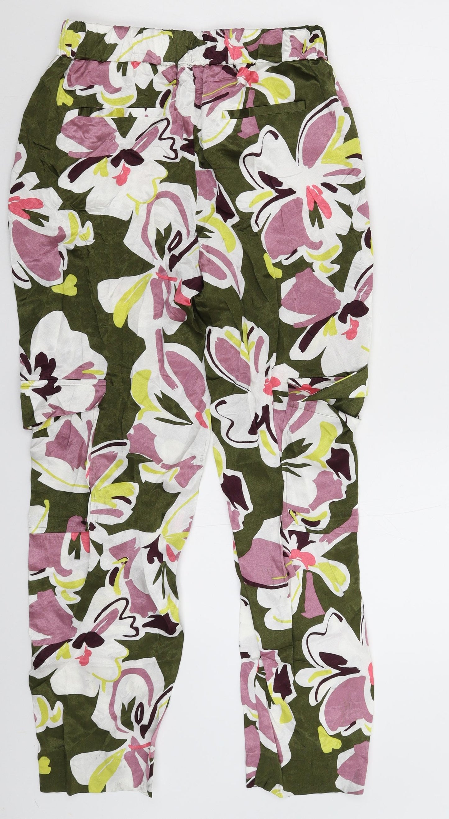 Autograph Womens Multicoloured Floral  Cargo Trousers Size 6 L27 in