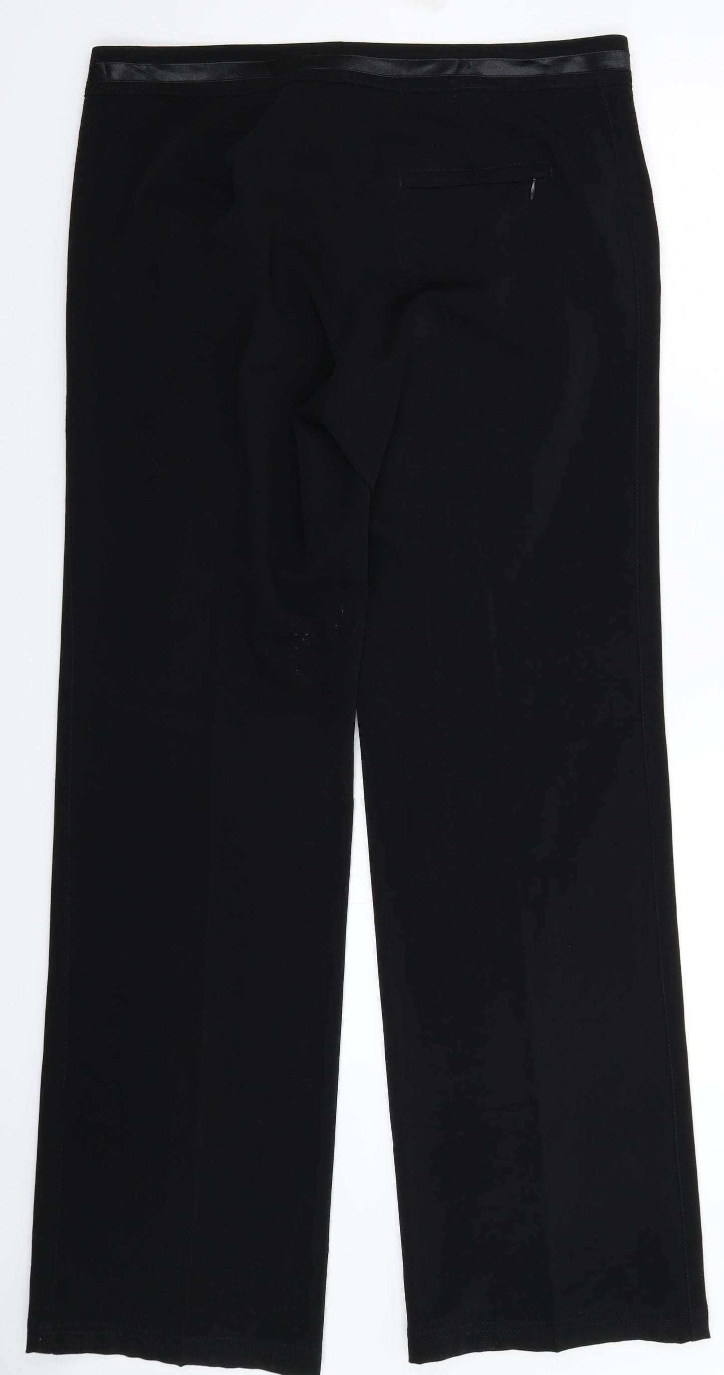 Oui Moments Womens Black   Dress Pants Trousers Size 14 L33 in