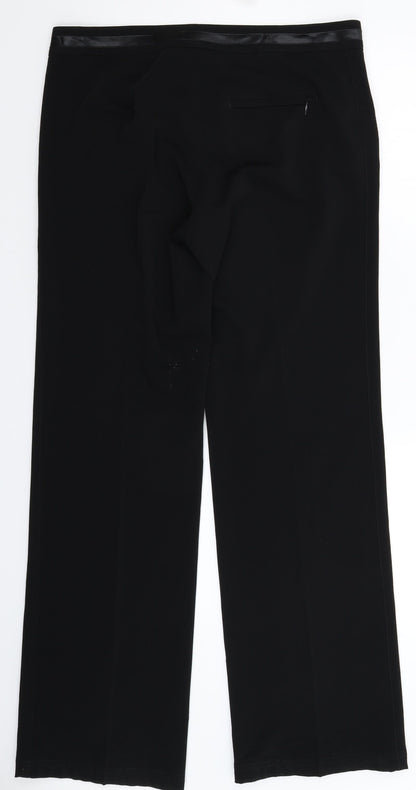 Oui Moments Womens Black   Dress Pants Trousers Size 14 L33 in