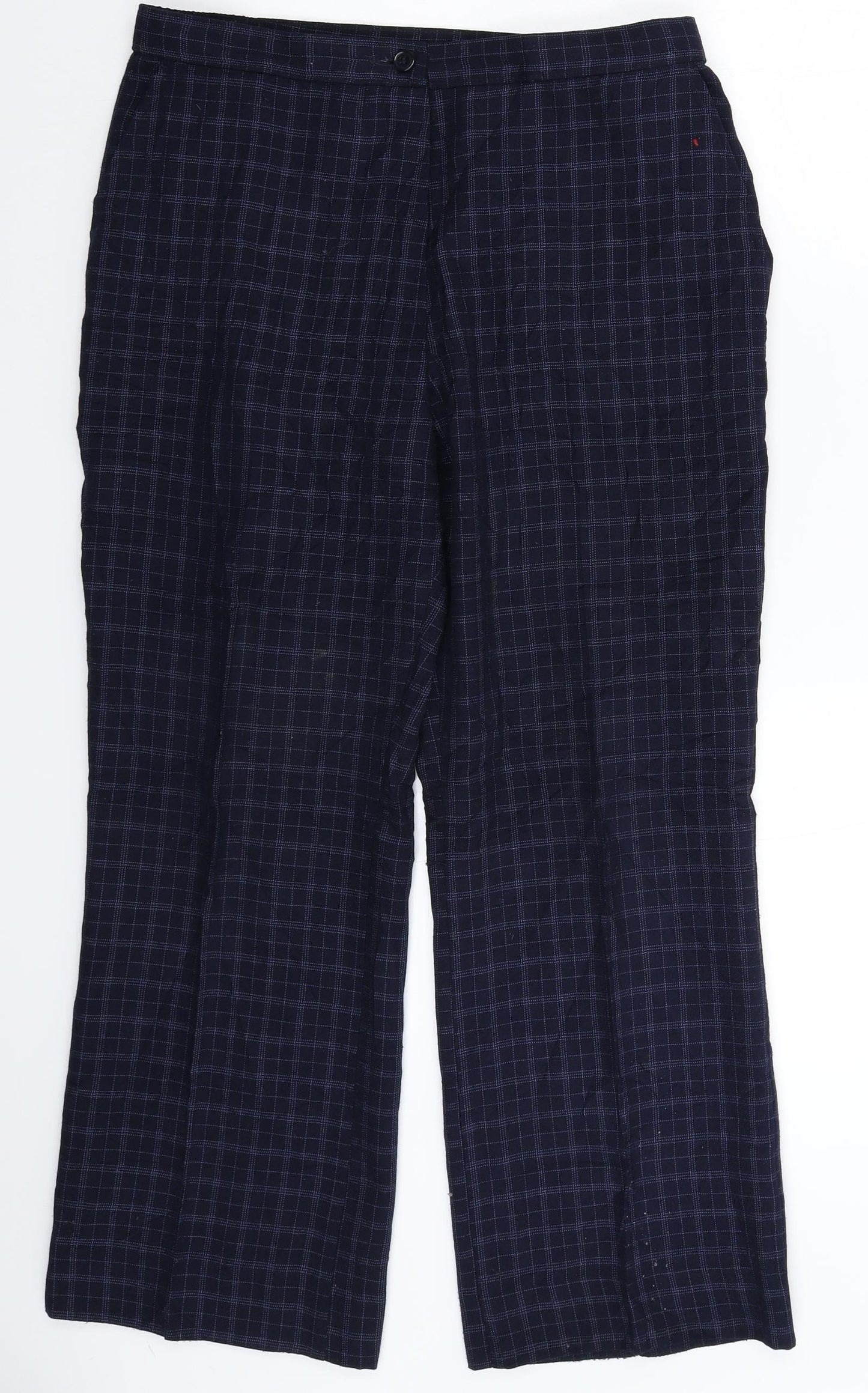 Womens UK Size 14 Marks and Spencer Regular Fit  Blue Trousers