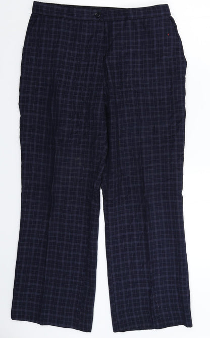 Womens UK Size 14 Marks and Spencer Regular Fit  Blue Trousers