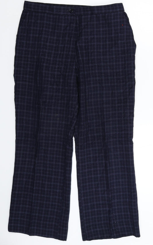 Womens UK Size 14 Marks and Spencer Regular Fit  Blue Trousers