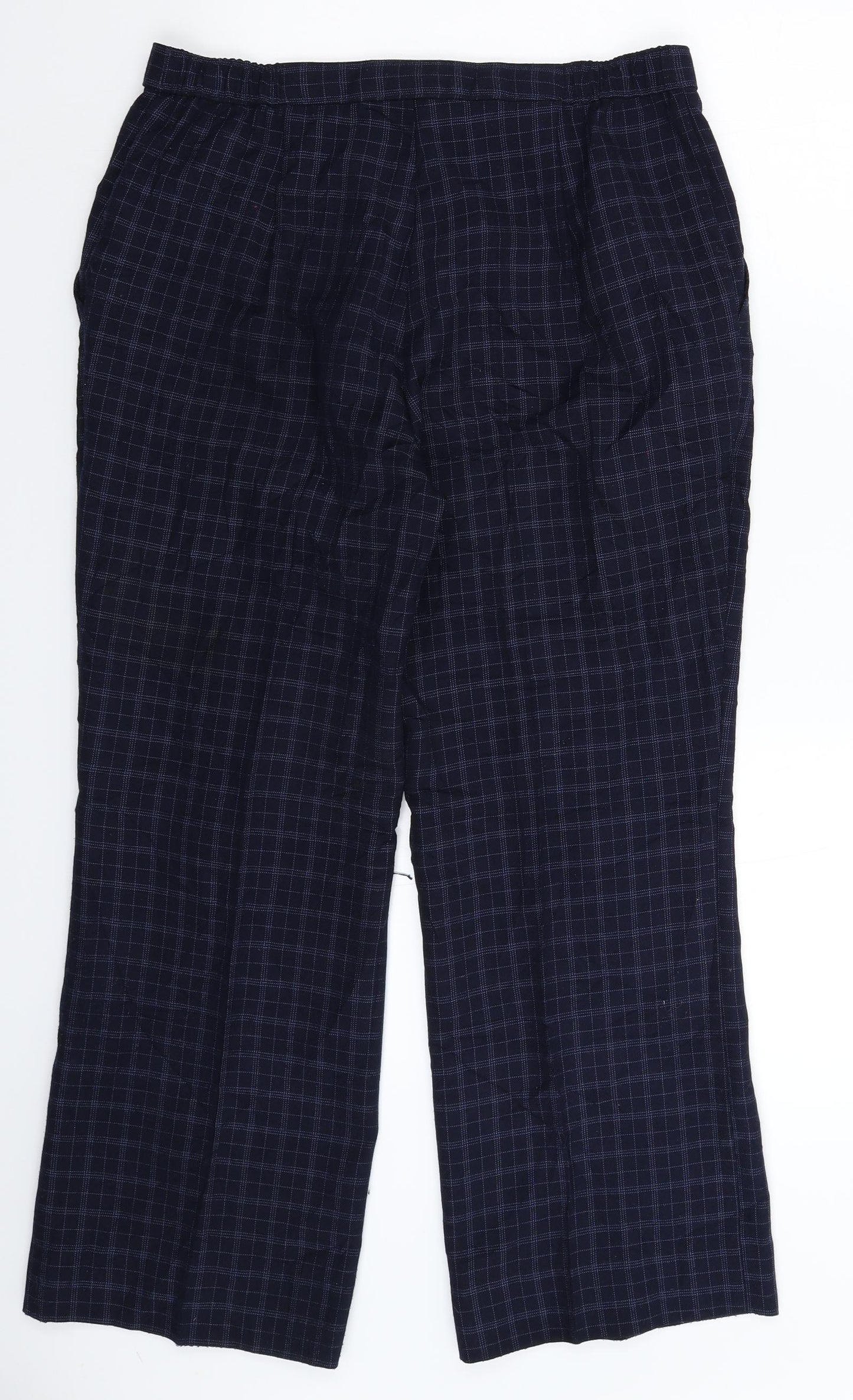 Womens UK Size 14 Marks and Spencer Regular Fit  Blue Trousers