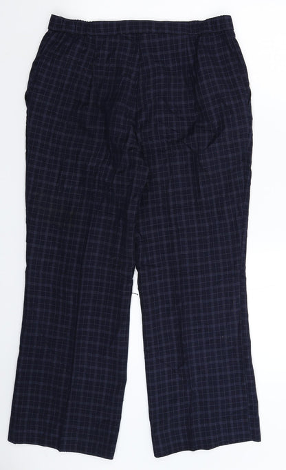 Womens UK Size 14 Marks and Spencer Regular Fit  Blue Trousers
