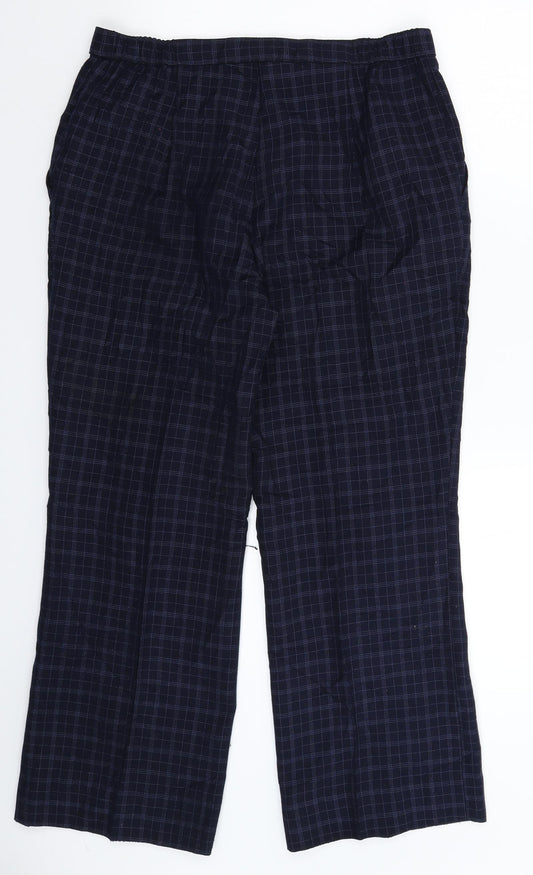 Womens UK Size 14 Marks and Spencer Regular Fit  Blue Trousers
