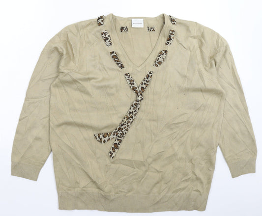 Wardrobe Womens Beige  Knit Pullover Jumper Size 18
