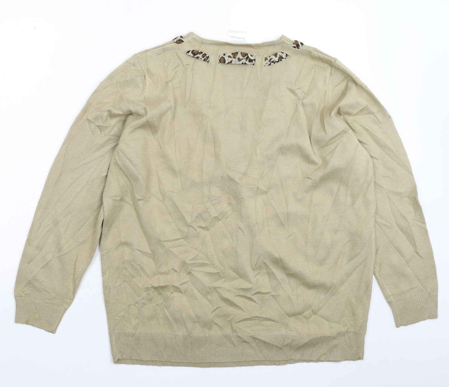 Wardrobe Womens Beige  Knit Pullover Jumper Size 18