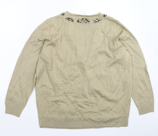 Wardrobe Womens Beige  Knit Pullover Jumper Size 18