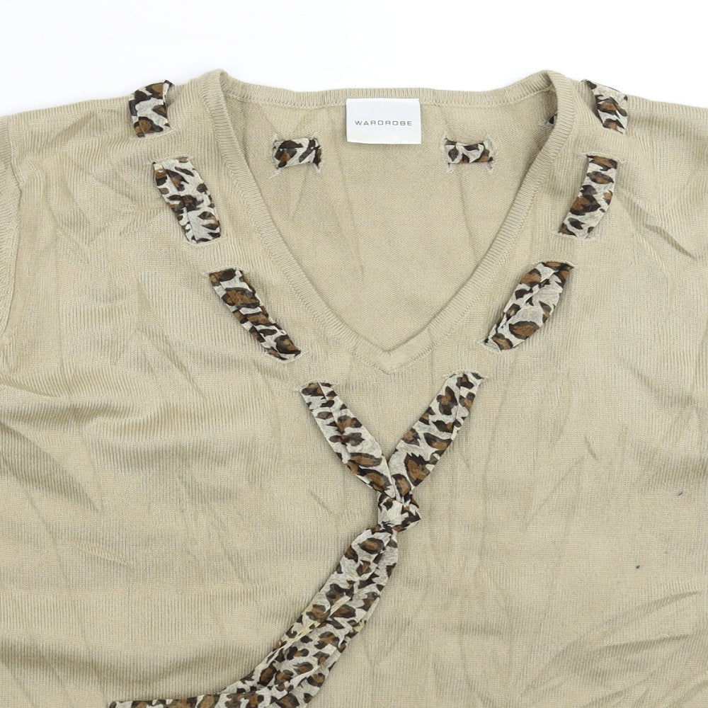 Wardrobe Womens Beige  Knit Pullover Jumper Size 18