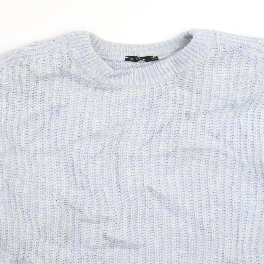 Zara Womens Blue  Knit Pullover Jumper Size M