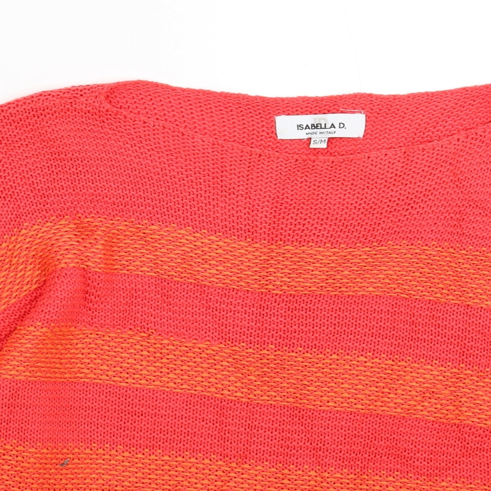 Isabella D Womens Pink  Knit Pullover Jumper Size M