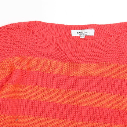 Isabella D Womens Pink  Knit Pullover Jumper Size M