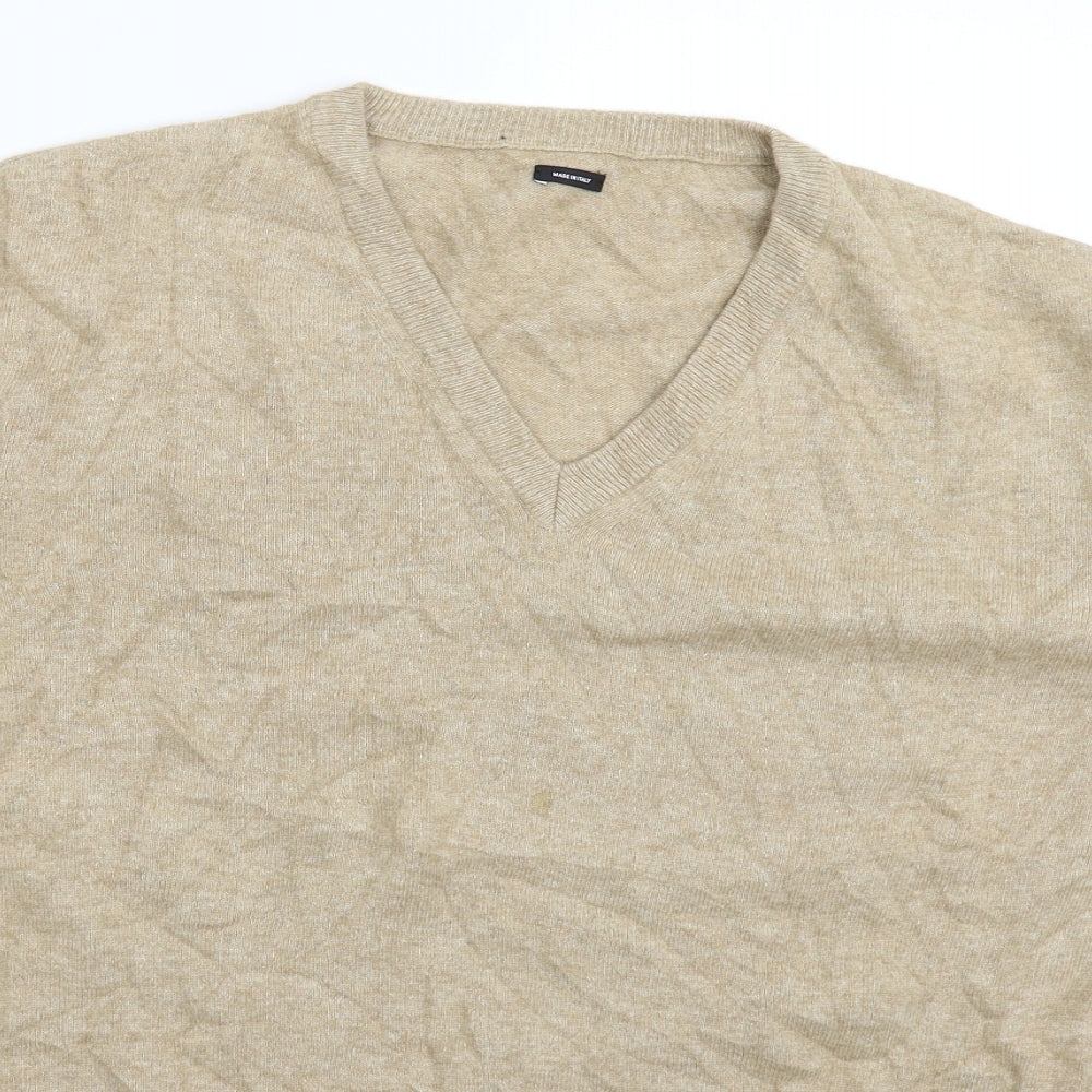 Preworn Mens Beige  Knit Pullover Jumper Size L