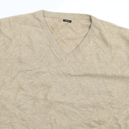 Preworn Mens Beige  Knit Pullover Jumper Size L