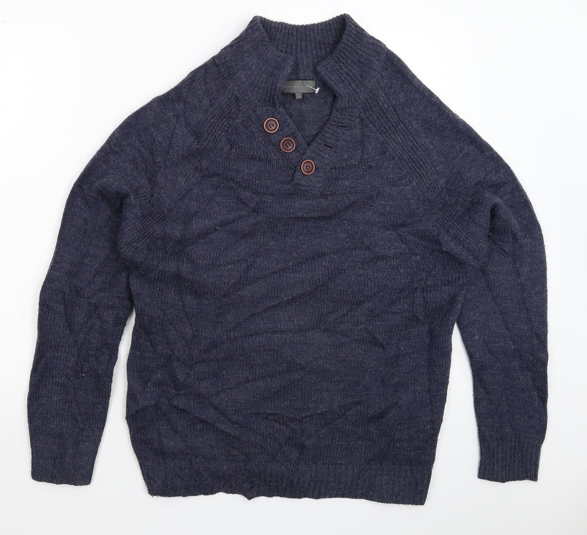 Carter & Rise Mens Blue  Knit Pullover Jumper Size M